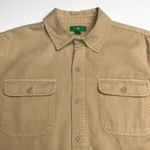 DIP Mens Small Tan 2 Long Sleeve Cotton Shirt